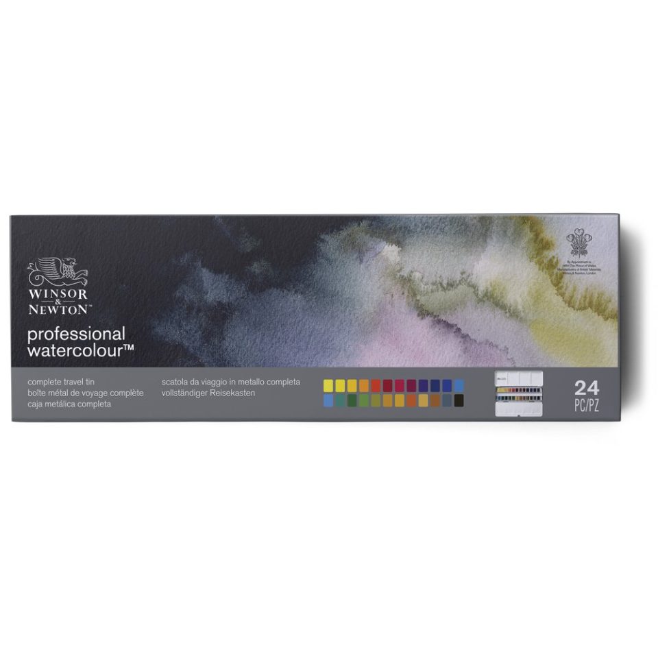 WINSOR & NEWTON - Black box 12 1/2 Godets aquarelle