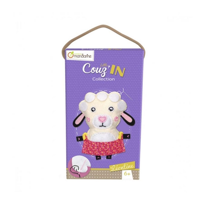 Kit Couture Enfant My Mandarine – Doudou Gustave à Coudre – Feutrine Pré-trouée – Dès 6 Ans – Effet Relaxant