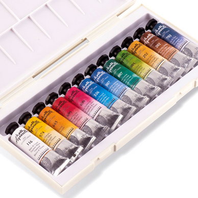 Boîte d'aquarelle extra-fine - 24 demi-godets - Winsor & Newton - Creastore