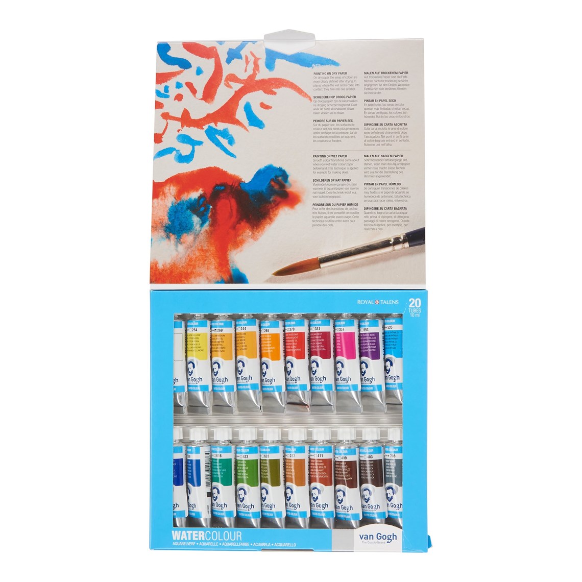 Talens Van Gogh - Van Gogh Aquarell 48 Halbgötter + 1 Pinsel und
