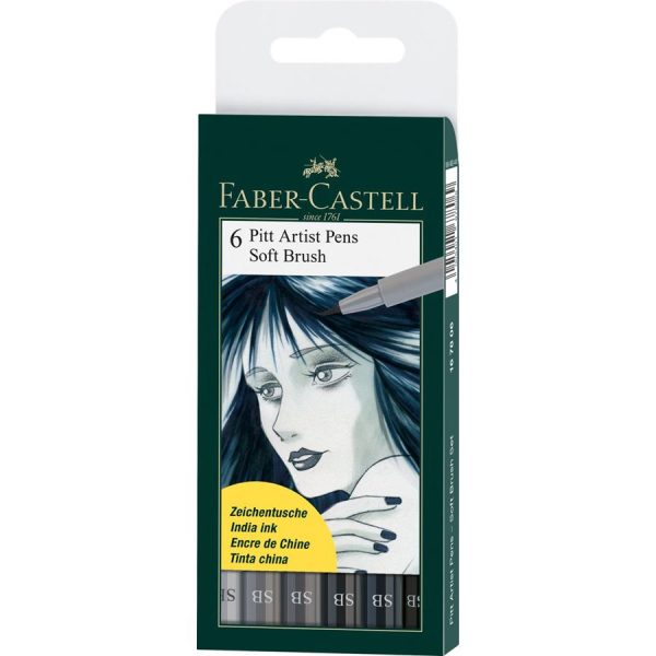 Stylo Feutre Pitt Artist Faber-Castell - Encre De Chine Pigmentée, Pointe 0,5 Mm, Résistant à La Lumière